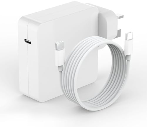 106W USB C Super Fast Charger, Compatible with MacBook Pro 16/15/14/13 Inch/MacBook Air 13/15 Inch/iPad Pro 2021/2020/2019/2018, lenovo and All USB-C Devices Included 6.6Ft/2M Type C to C Cable UK