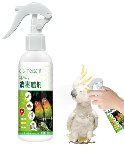 Sanftes Deodorierungsspray für Vogelkäfig, 200 ml, erfrischender Nebel, Desinfektionsmittel, Deodorierungsspray für Kätzchen, Welpen, Teppich, Futterspender, Käfig, Boden, Nymphensittiche