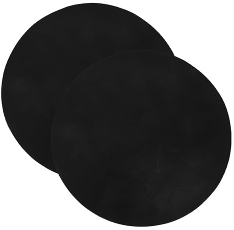 OSALADI Runde Grillmatten BBQ Matte 40cm Schwarz Wiederverwendbare Grillunterlage Aus Langlebigem PTFE Antihaftend Leicht Zu Reinigen Für Gasgrill Und Gemüse Fisch Kebabs