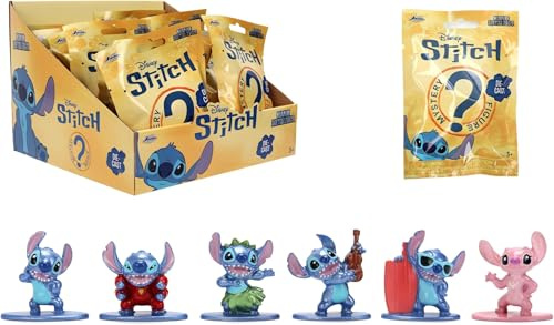 Jada Toys Disney Stitch Figur (1x Mystery Figure im Blind Pack) - 1 Überraschungs-Sammelfigur aus 6 Lilo & Stitch Figuren, Nano-Metallfigur für Fans und Kinder ab 8 Jahre, 4 cm, Welle 3