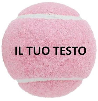 Generico Pallina rosa da Tennis personalizzabile con il tuo logo personalizzato per gli amanti del tennis. Palla da tennis. Regalo compleanno, amico, papà, figlio.