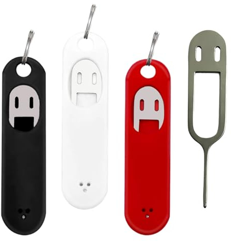AEKZOX 3 Stück SIM Karten Nadel mit Silikon Schutzhalter, SIM Card Eject Pin aus 304 Edelstahl, Anti-Verlust Design, Kompatibel mit iPhone, Android, Samsung, Huawei & mehr