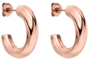 Purelei Movement Ohrringe Damen Creolen, elegante Edelstahl Ohrringe, strukturierte Hoop Earrings, moderne Ohrcreolen, glänzender Ohrschmuck, Geschenk für Frauen