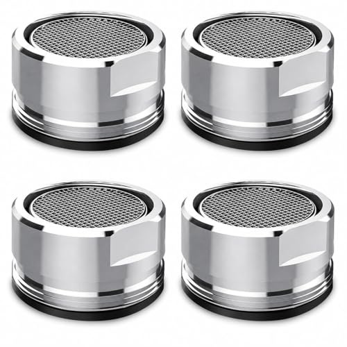 4 Pack Water Saver Faucet Aerator Replacement Parts - 24mm Stainless Steel Mesh Tap Head Filter for Kitchen, Bathroom, Shower Sink - Nozzle Insert, Flow Regulator Water Saver Tool for Home Use