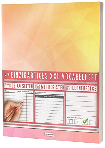 Mein Vokabelheft / 100+ Seiten, 2 Spalten, Register / Lernerfolge auf jeder Seite zum Abhaken / PR101 Triangle / DIN A4 Softcover