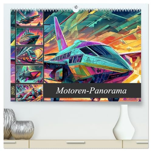 Motoren-Panorama (hochwertiger Premium Wandkalender 2026 DIN A2 quer), Kunstdruck in Hochglanz: Die Welt der Motor-Mobilität (CALVENDO Technologie)