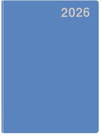 Mini-Timer blau 2026: Kleiner flexibler Taschenkalender im Format 7,5 x 11 cm.