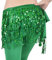 MUNAFIE Pailletten Rock, Glitzer Rock, Bauchtanz Hüfttuch Rave Festival Outfit Damen Grün