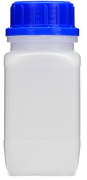 Biberon Lo à fermeture vissée, chimie Kalien Bouteille, laboratoire Bouteille avec couvercle comme boîte de rangement pour laboratoire, cuisine ou Hobby, transparent, 350 ml