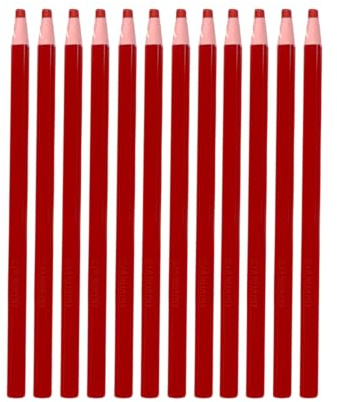 Pack of 12 Janrax Red Chinagraph Pencils by Janrax - Peel Off China Markers