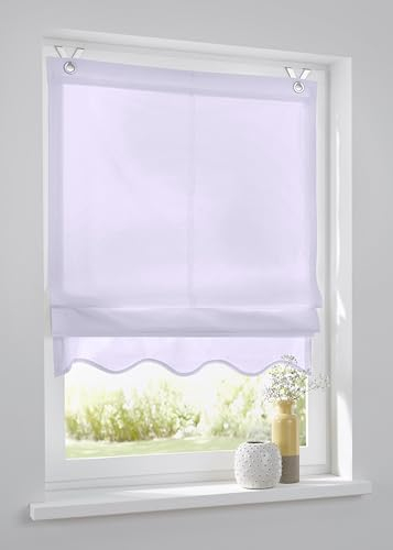 Raffrollo Ösenrollo Olivia Lavendel 45/60/80/100/120 * Höhe 140 cm (ca. 45 * 140 cm)