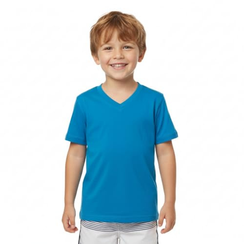 A2Z 4 Kids Basic T-Shirt Back to School Short Sleeve - Boys Basic T Shirt Blue 11-12
