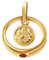 CLEVER SCHMUCK Taufschmuck 333 Goldener Mädchen Taufring mit Engel rund und Edelstein Rubin 333 Gold 8 Karat im Taufe Etui