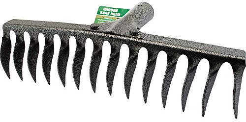 BARGAINSGALORE NEW 14 TOOTH TEETH EMERGENCY REPLACEMENT RAKE HEAD GARDEN LAWN LEAF LEAVES METAL CARBON STEEL | STRONG DURABLE LONG LASTING | HEAD ONLY