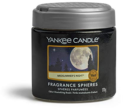 Yankee Candle Fragrance Spheres Air Freshener, Up to 45 Days of Fragrance, Midsummer's Night, Wax, Black, 7.4 cm x 8 cm