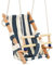 vidaXL Balançoire pour Bébé avec Ceinture de Sécurité Siège de Balançoire Jeu de Plein Air Chaise Suspendue Enfants de 6 à 36 Mois Jardin Coton Bois