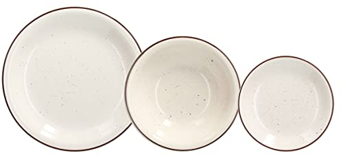Tognana Stay, servicio de platos para 6 personas, 18 piezas, stoneware, beige