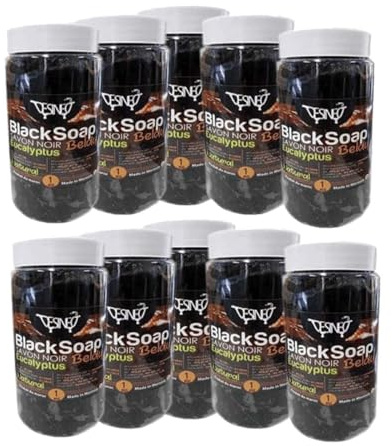 aromaroc Lot de 10 kg de Savon Noir 100% Naturel Bio à l'eucalyptus beldi pour Soin du Corps