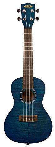 KALA KA-CEMB - Blue Exotic Mahogany Concert Ukulele, with Bag (UB-C)