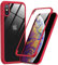Phoneaura für iPhone XS MAX 360 Grad Schutzhülle für iPhone XS MAX Handyhülle; iPhone XS MAX Hülle mit Folie und XS MAX Schutzglas (VORNE+HINTEN)