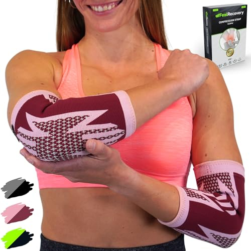 2 Pack Coudières Homme et Femme - Manchon de Compression pour Coude de Tennis, Coude de Golfeur et Gymnase - Coudière pour Tendinite, Soulagement des Douleurs Articulaires - Respirant et Antidérapant