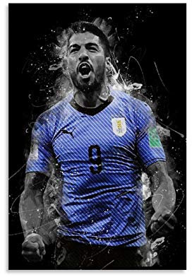 WANSE Luis Suarez Poster, dekoratives Gemälde, Leinwand, Wandkunst, Wohnzimmer, Poster, Schlafzimmer, Malerei, 30 x 45 cm