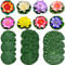 Gativs Nenuphar pour Bassin 8 pièces Nénuphars Artificiels Flottants Nénuphar Flottant Fleurs Artificielles Nénuphar Plantes Mousse pour Fleurs avec 9 Feuilles de Lotus pour Mariage Aquariums Jardin