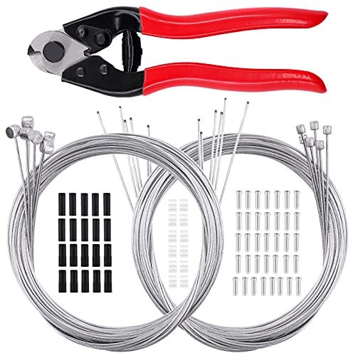 Mardatt 81 PCS Bike Brake Parts Set with 1 Cable Cutter, Professional Bicycle Brake Cables and Housing Universal Standardized Size for Mountain or Road Bike