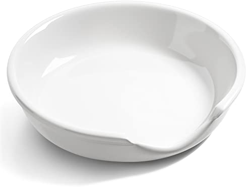 LE TAUCI Ceramic Spoon Rest, 12 cm Spoon Rest for Stove Top, Spoon Holder for Kitchen Counter, Coffee Spoon Dish, Utensil Rest for Cooking, True White