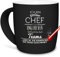 Tasse Mit Gravur und Spruch - Stolzer Chef Eines Fantastischen Teams - Geschenk für Den Besten Chef, Keramik Außen Gummiert, Schwarz, 300 ml, Lasergravur