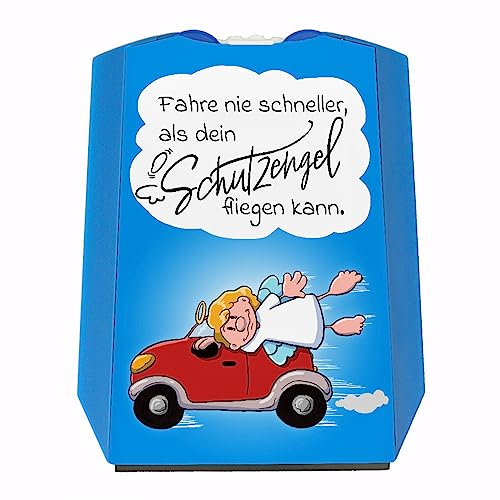 Fahre nie schneller als Dein Schutzengel fliegen kann Parkscheibe lustiger Spruch Auto Geschenkidee Weihnachten Schutz Patron Heiliger Schutzheiliger Schutzpatron Beschützer