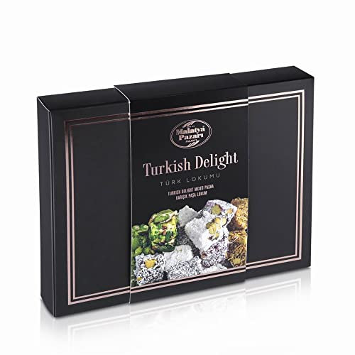 Palanci | Türkische Süssigkeiten Mix | Oriental Turkish Delight 400gr | Premium Lokum seit 1870 | Veggie | Jelly Fruit mit Pistazien, Haselnuss, Schokolade, Granatapfel | Süßigkeiten Mix | Mini Lokum