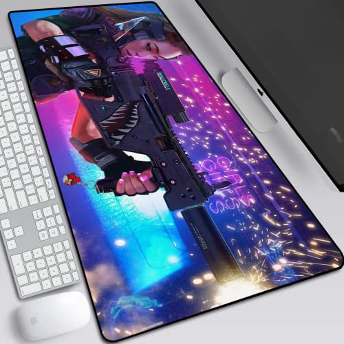 BILIVAN Cyberpunk 2077 Lot de 8 tapis de souris surdimensionnés Motif anime bidimensionnel 900 x 400 mm
