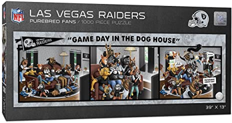YouTheFan Unisex-Erwachsene Las Vegas Raiders Game Day in The Dog House Puzzle, 1000 Teile, Team-Farben