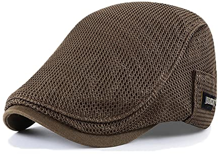 YAMEE Sonnenhut Barett Herren Sommer atmungsaktive Mesh, Schiebermütze Damen,Unisex Beret Schirmmütze Flatcap Sportmütze Gatsby Newsboy Cap, Barette Cap, Größe 56cm-60cm