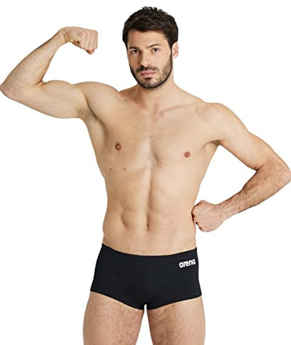 ARENA Solid Team Costume Uomo Piscina, Costume da Bagno ad Asciugatura Rapida, Pantaloncini da Bagno in Tessuto MaxLife Eco con Massima Resistenza al Cloro e Protezione UV UPF 50+