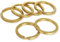 12 Pieces Wholesale Solid Brass Flat Split Key Ring Chain Hook Hardware (30mm brass)