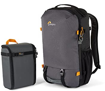 Lowepro Trekker Lite BP 250, Camera Backpack, With Removable Insert, With Accessory Strap System, Camera Bag For Mirrorless , Compatible With Sony Alpha 7, Grey