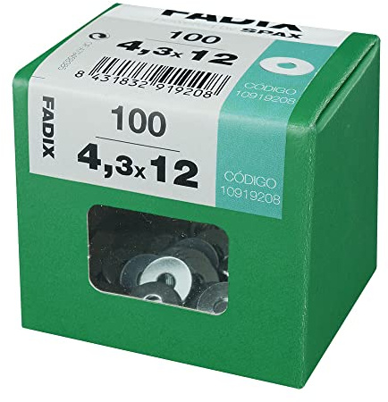 Box L 100 Stk. Flach-Unterlegscheibe, breit, verzinkt, 4,3 x 12 mm, Fadix