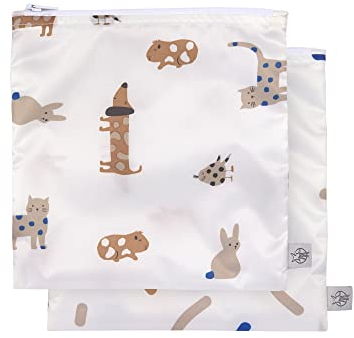 LÄSSIG Wiederverwendbarer Aufbewahrungs-Beutel Snack Tasche 2 Stück/Snack Bag Little Mateys royal blue