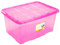 Acan Tradineur – Caja de Almacenamiento N.º 18 – Capacidad de 60 litros – Fabricado en España - Contenedor para almacenar Juguetes, Libros, Ropa, Mantas (Color Rosa)