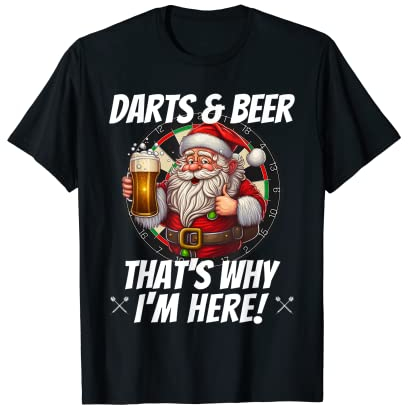 Weihnachts Darts und Bier Xmas Turnier Saison T-Shirt