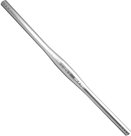 YouLpoet Mountainbike-Lenker flach, kurzer Aluminiumlegierungs-Fahrrad-Lenker gerade für MTB faltende Straßen-Fahrräder 31.8 * 620mm,Silber