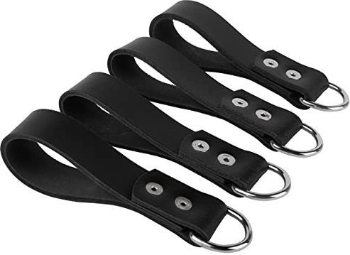 Heavy Duty Leather Tool Belt Accessories (Suspender Loop Attachment 4-Pack) (BLACK COLOR)
