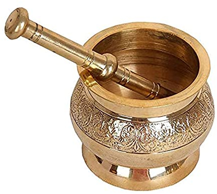 ONOTEC Mortar and Pestle Set - Pure Copper Spice Grinder Pill Crusher, Ergonomic Design with Anti Slip Base and Comfy Grip, Herb Bowl, Pesto Powder