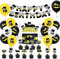 Geburtstag Luftballons Junge, 32 Stück Luftballons Geburtstagsdeko Fledermaus, Geburtstag Banner, 18 Latex Luftballons Gelb Weiß Schwarz, Kuchendekoration, für Kindergeburtstag Decorations