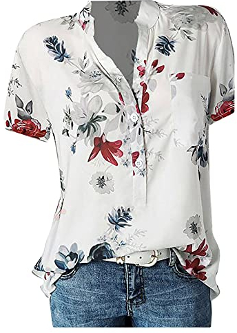 Longshirt Damen Herren Oversize T-Shirt T Shirt Damen Kurzarm Sommer Pantoletten Damen Damen Shirts Sommer Gangster Tshirt T-Shirt Damen Bluse Langarm Langarmshirt Damen Weiss（1-White,3XL）