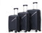 Asge Hartschalen-Koffer & Trolleys Handgepäck Koffer 4 Rollen Reisekoffer Set TSA Zahlenschloss Teleskopgriff, Großer Rollkoffer (Schwarz, Set)