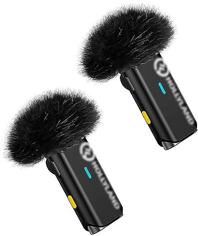 YEAOI 2-Pack Windscreens for Hollyland Lark M1 and Lark C1 Wireless Lavalier Microphone Wind Cover, Furry Deadcat for Noise Cancelling