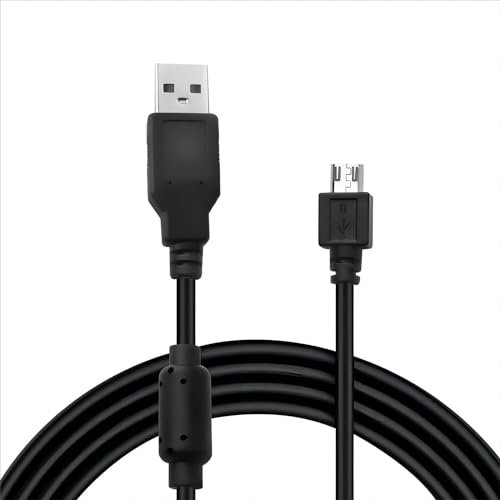 LARRITS Cavo di ricarica micro USB 3M per controller PS4 Charge & Play, cavo di collegamento Hi-Speed USB 2.0, adatto per controller Dualshock 4, nero